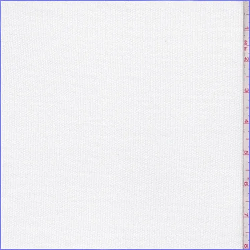 1 YD PC-White Micro Rib Baby French Terry Knit Fabric