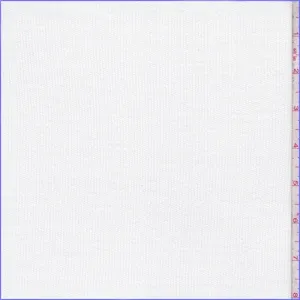 1 YD PC-White Micro Rib Baby French Terry Knit Fabric