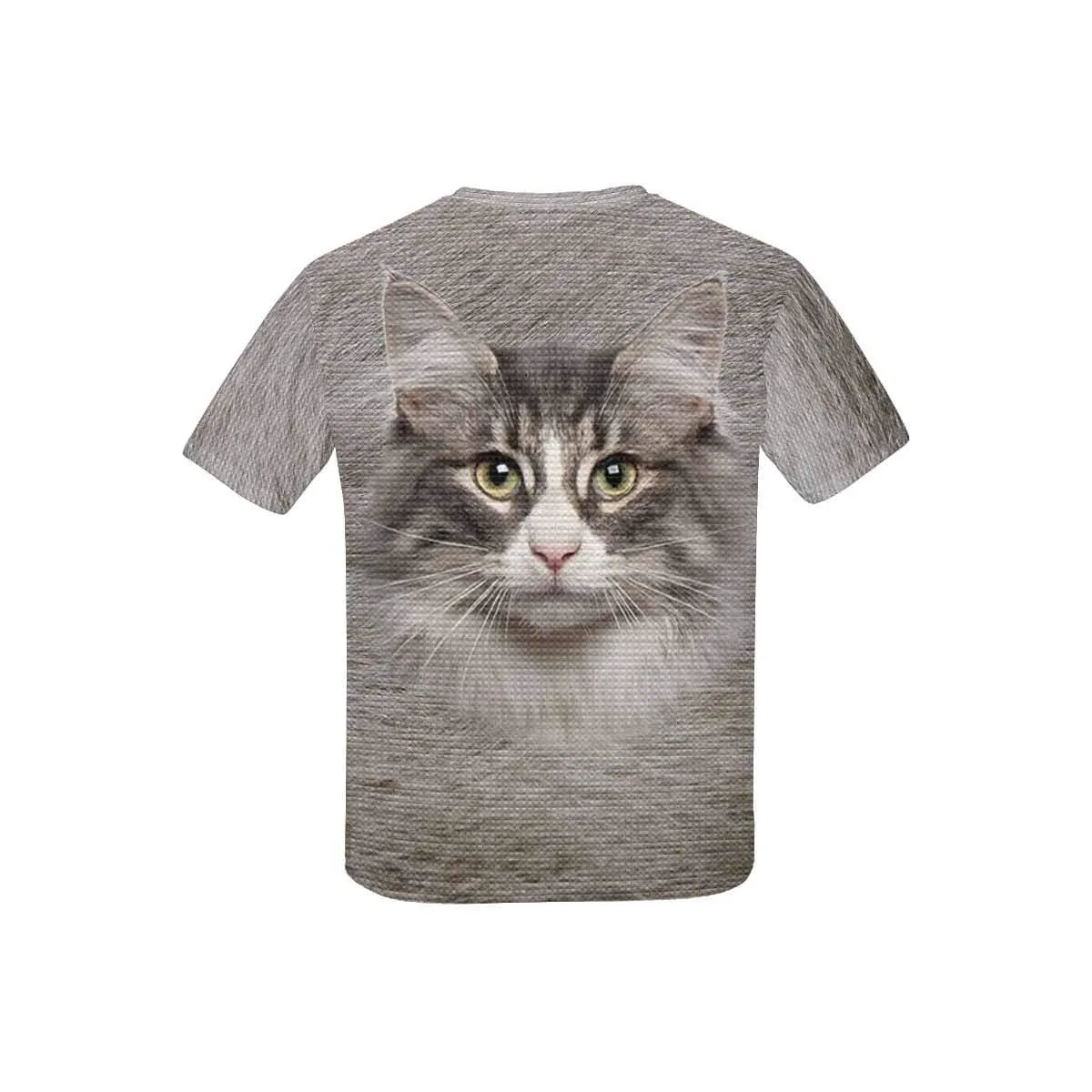 #6-15Y Custom Photo Cute Cat Face Kid's All Over Print T-shirt