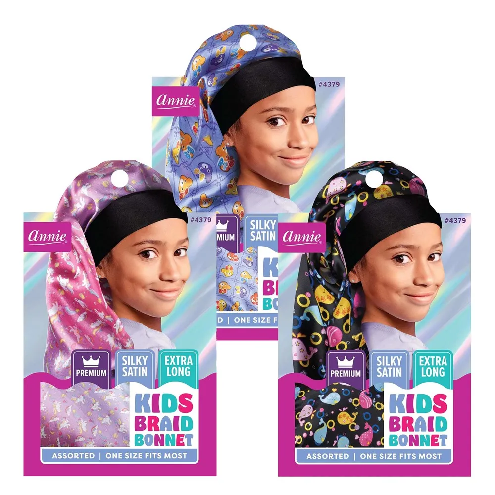 Annie Premium Kid's Silky Wide Edge Braid Bonnet #4379