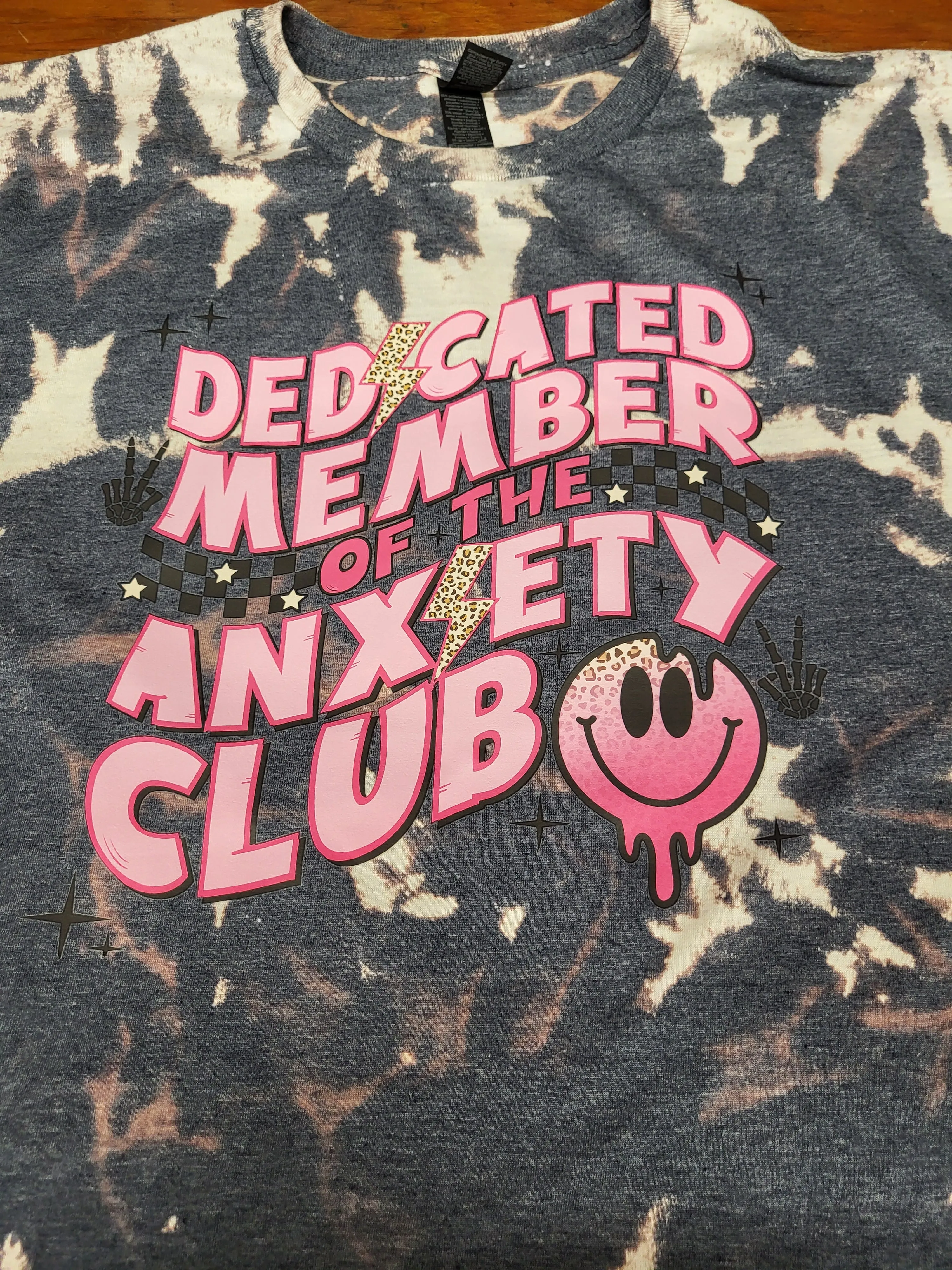 ANXIETY CLUB BLEACHED TSHIRT