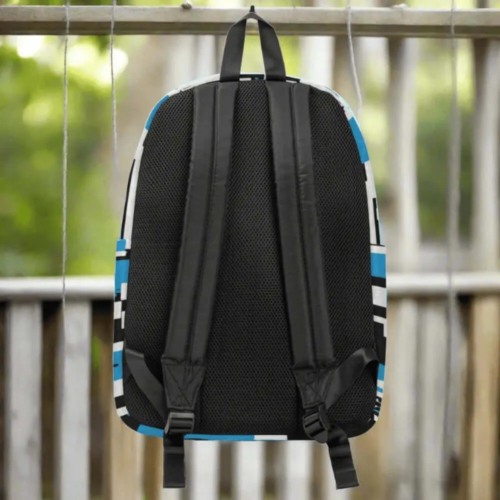 Azure Mosaic Blue Backpack