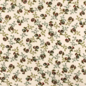 Beige-Brown-Multi Famous Designer Floral Print Viscose Crepe Faille Fabric