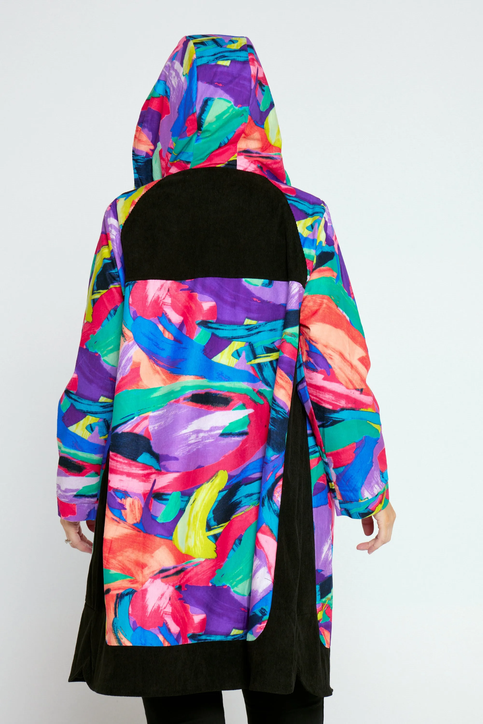 Bicheno Corduroy Coat - Rainbow Swirl