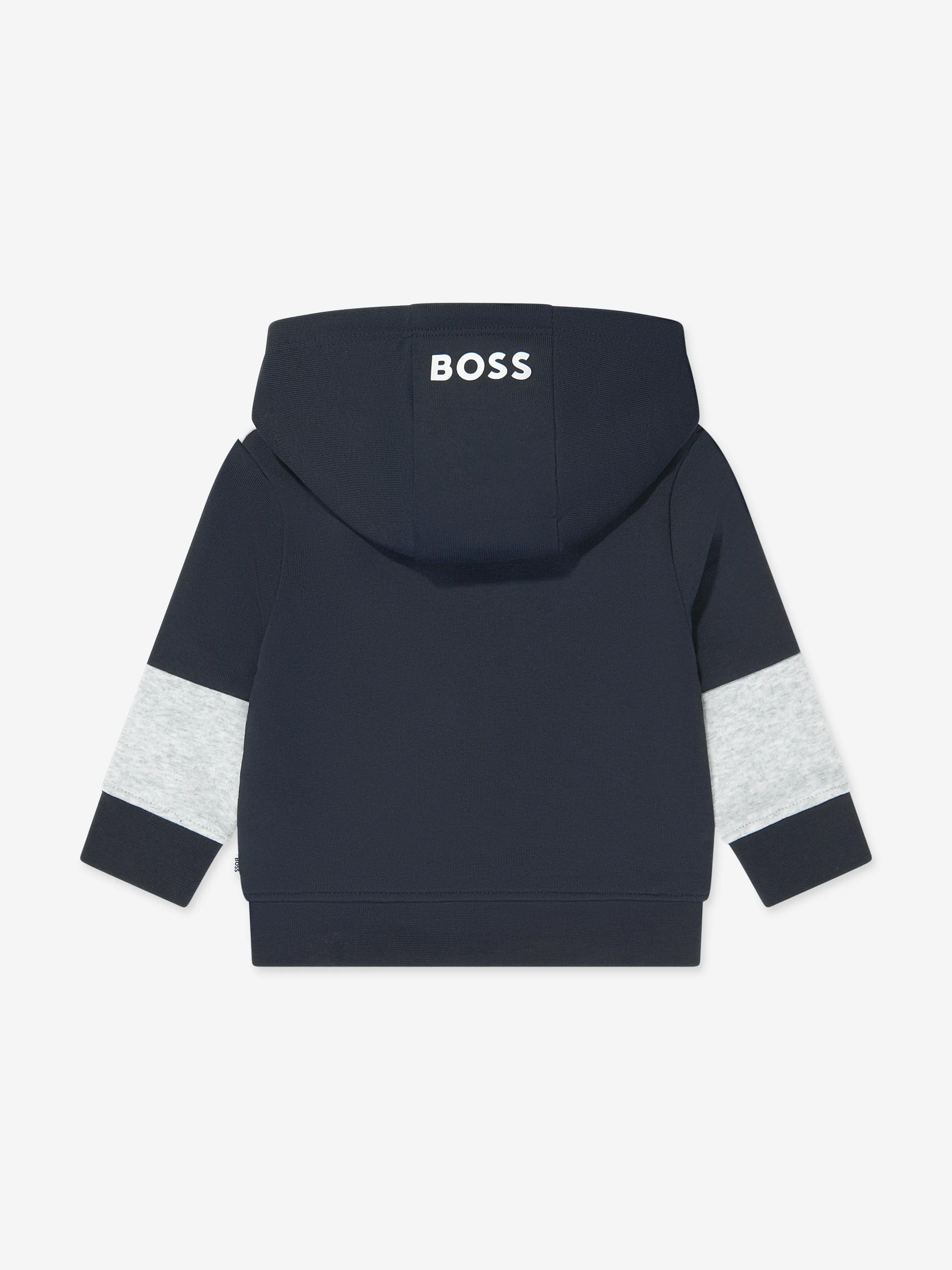 BOSS Baby Boys Zip Up Top in Navy