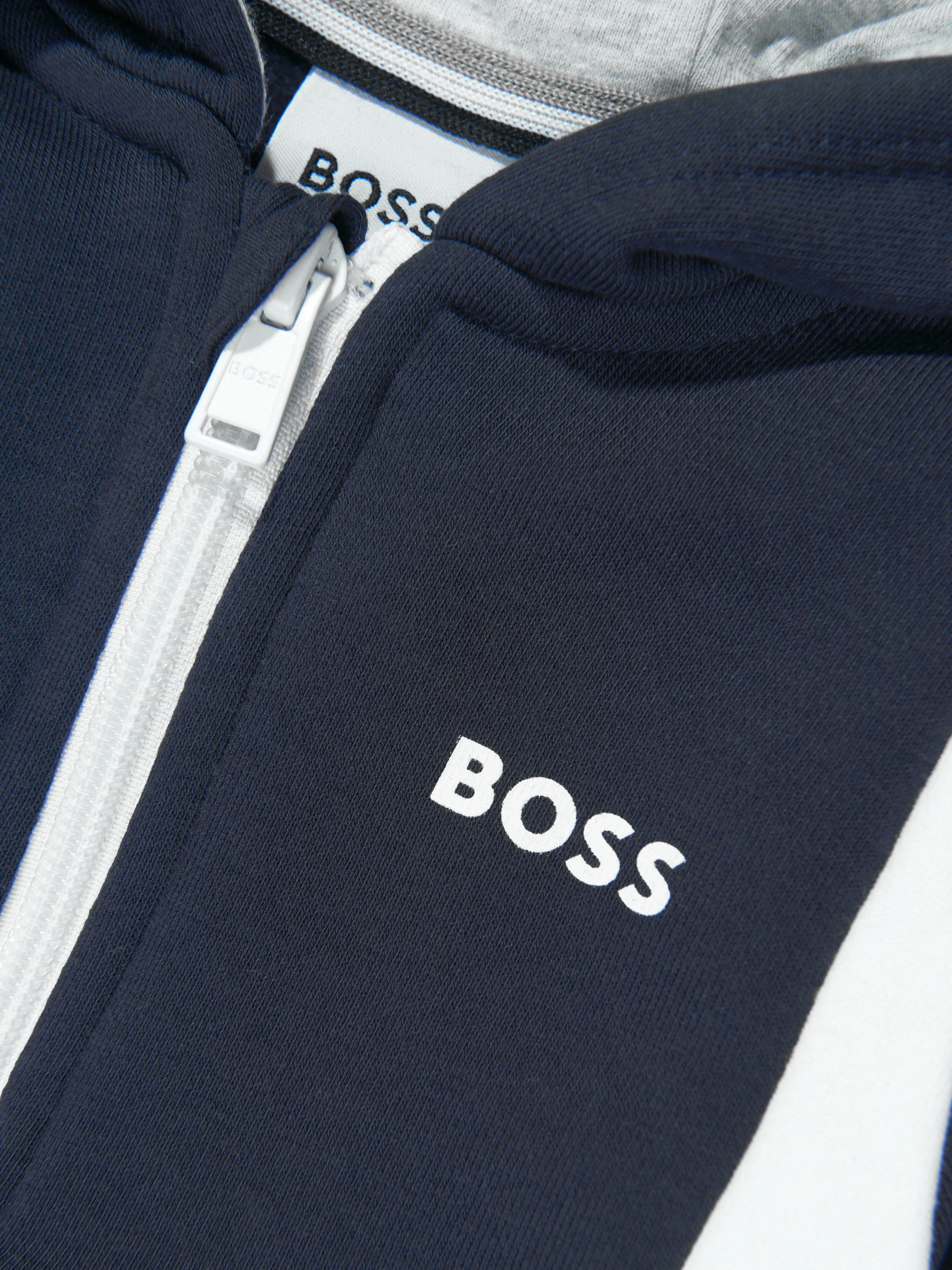 BOSS Baby Boys Zip Up Top in Navy