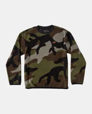 Boys Yukon Half Zip Fleece - Camo