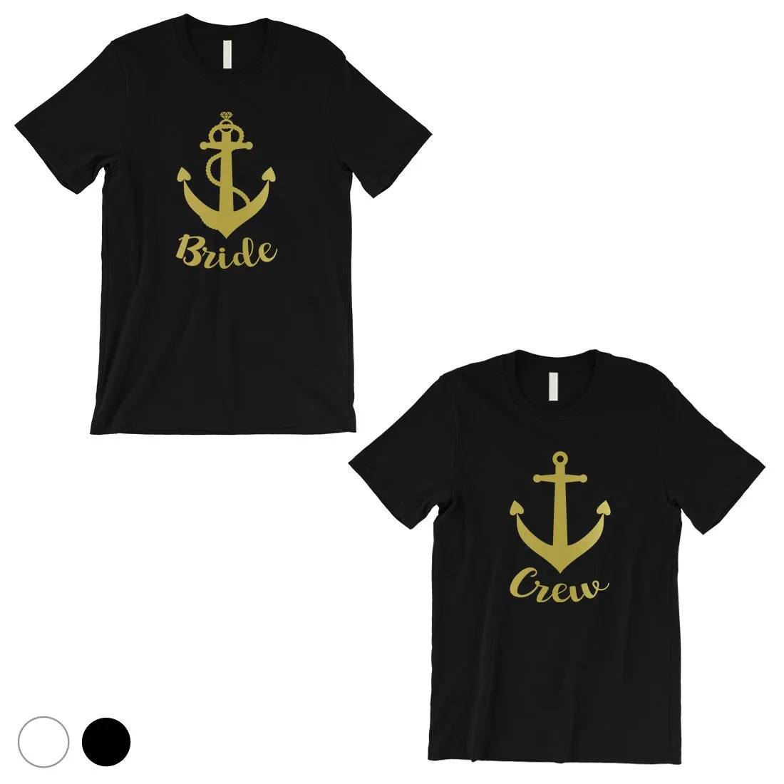 Bride Crew Anchor-GOLD Mens T-Shirt Whimsical Gift For The Bride