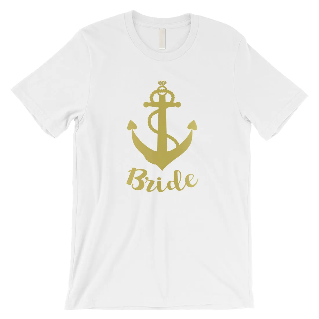 Bride Crew Anchor-GOLD Mens T-Shirt Whimsical Gift For The Bride