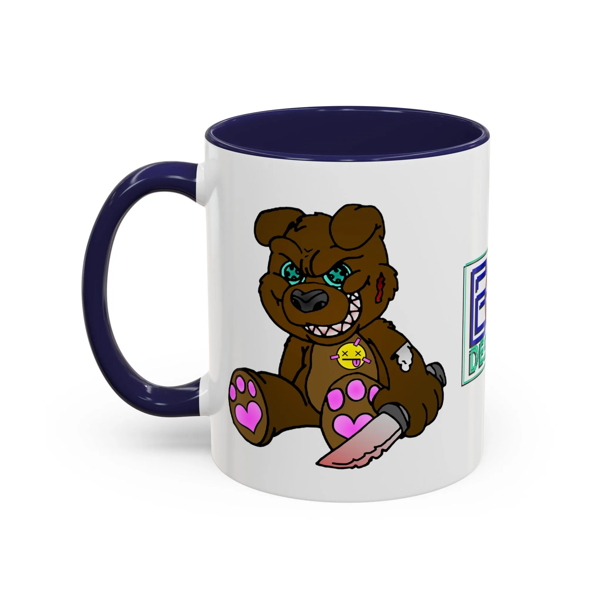 Brown Demon Bear Accent Coffee Mug, 11oz