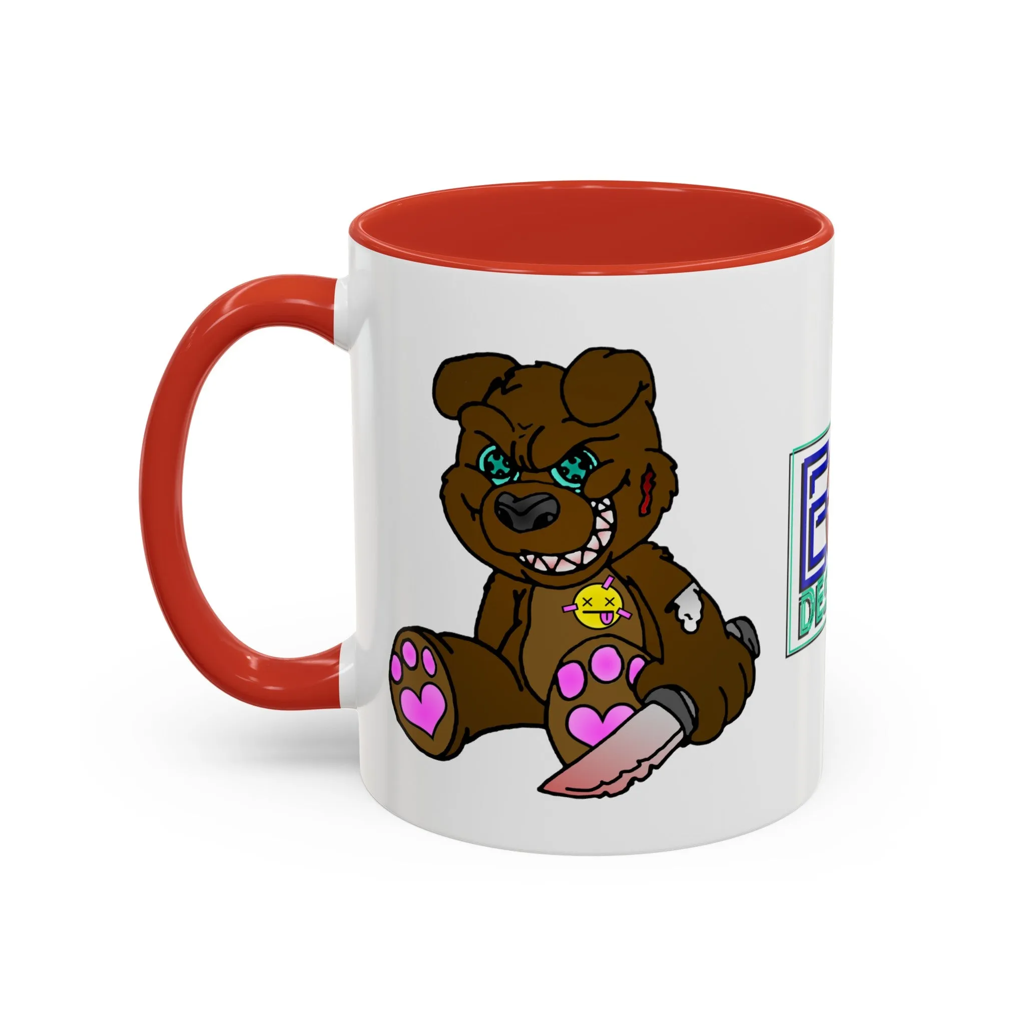 Brown Demon Bear Accent Coffee Mug, 11oz