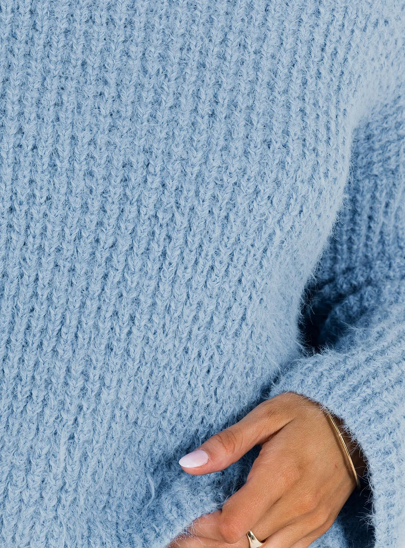 Cosy Knit Sweater Blue