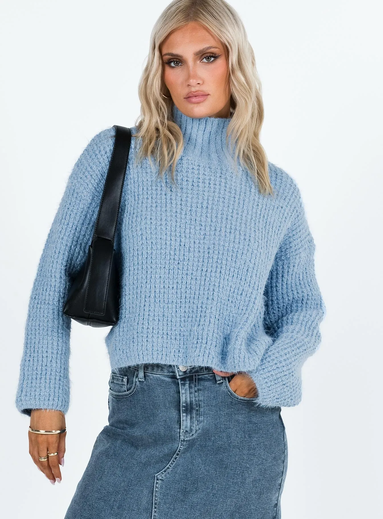 Cosy Knit Sweater Blue