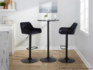 Daniella Adjustable Barstool - Set of 2 By LumiSource - BS-DNLAV-RR2 BKBK2