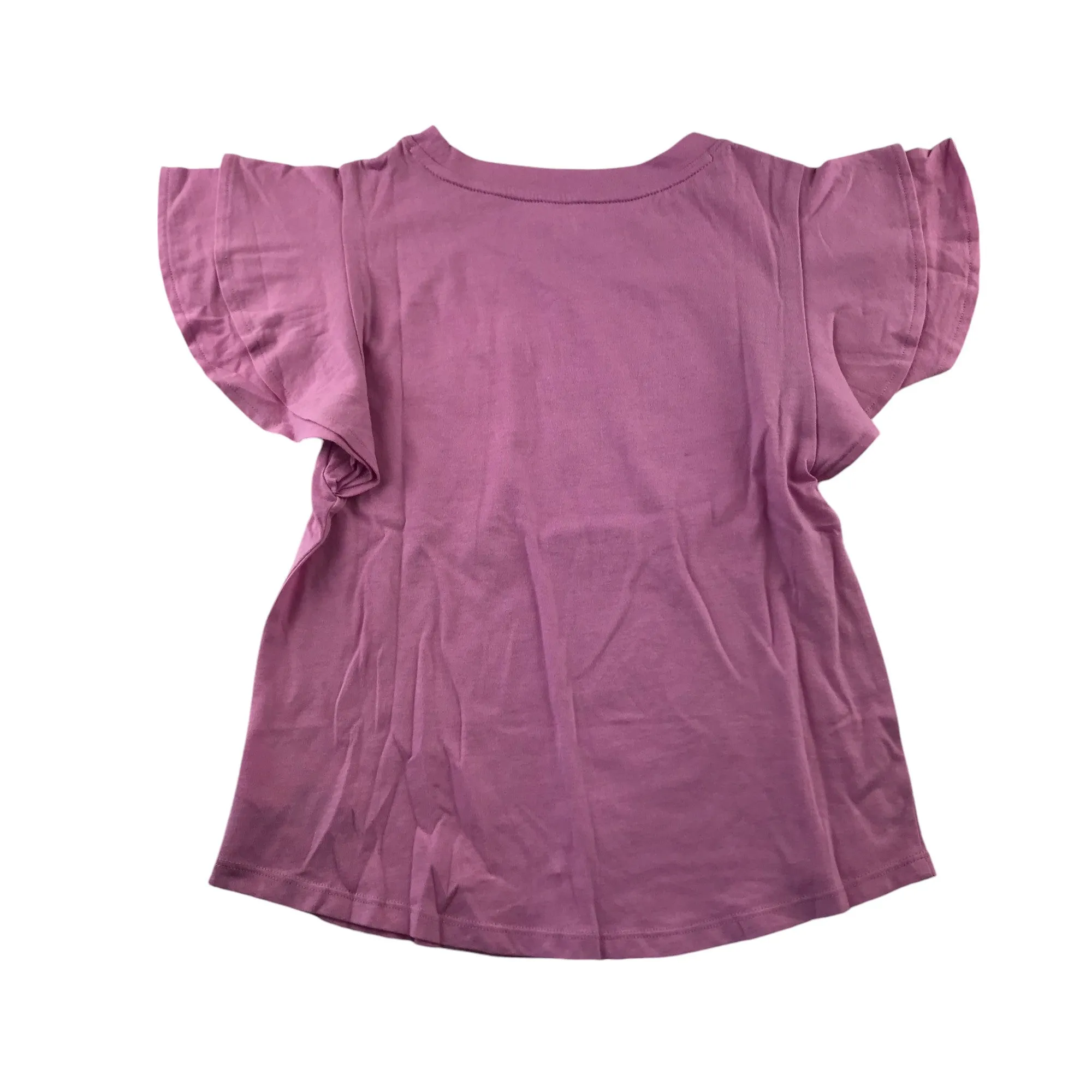 GAP t-shirt 11-12 years pink butterfly sleeve embroidered cotton