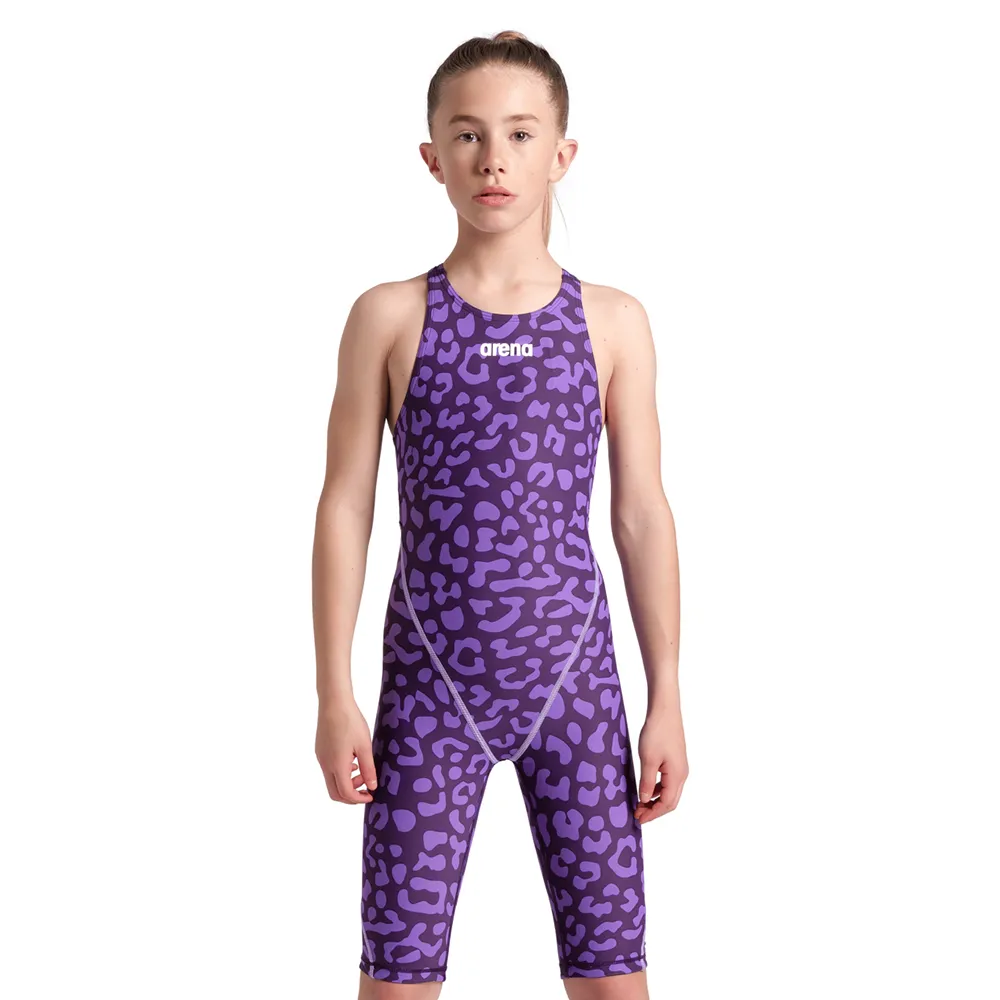 GIRLS' POWERSKIN ST NEXT OPEN BACK LIMITED EDITION - LEOPARD SKIN VIOLET