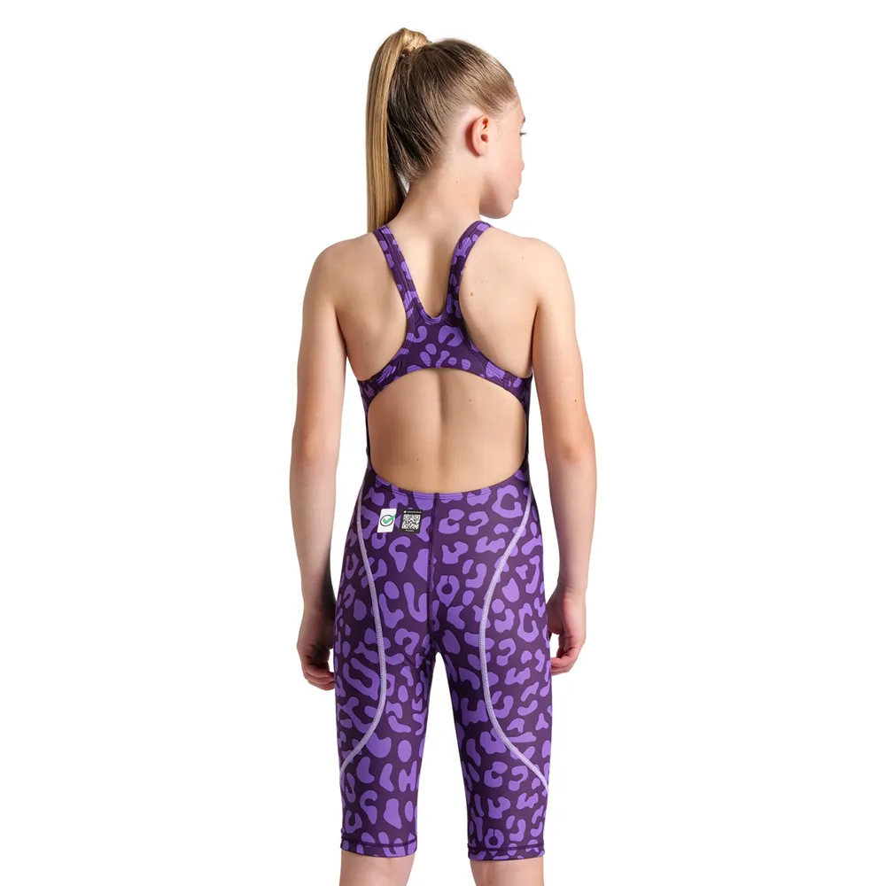 GIRLS' POWERSKIN ST NEXT OPEN BACK LIMITED EDITION - LEOPARD SKIN VIOLET