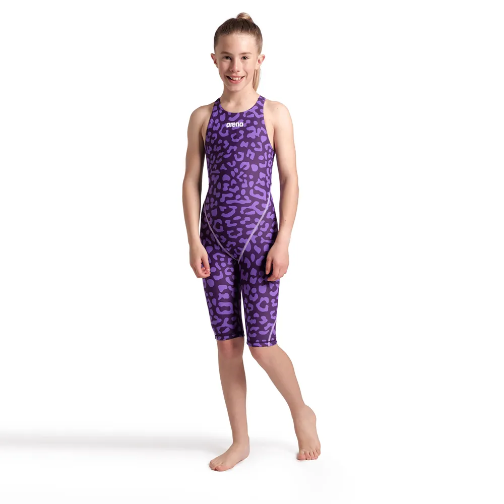 GIRLS' POWERSKIN ST NEXT OPEN BACK LIMITED EDITION - LEOPARD SKIN VIOLET