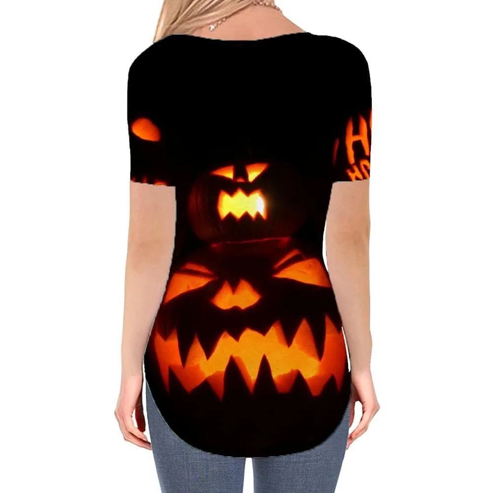 Halloween T-shirt women Pumpkin Funny T shirts Funny Tshirts Printed Party T-shirts 3d