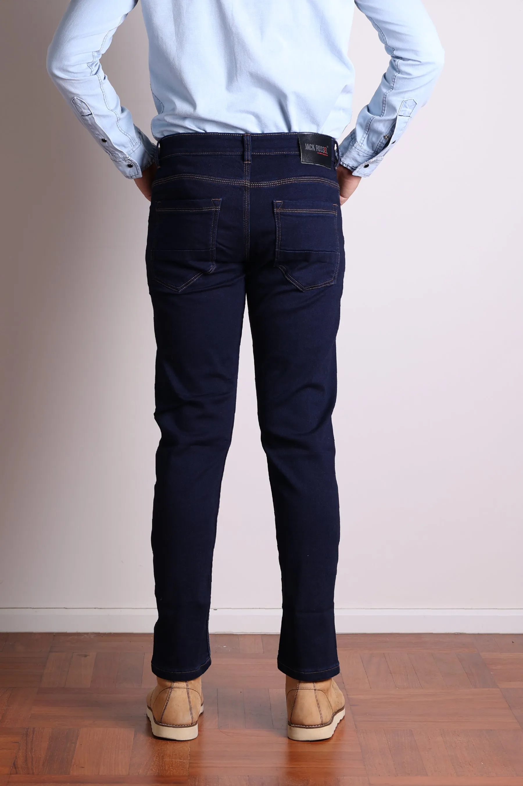 Jack Russel - Men Jeans - Handwerk J-810/DB Slim Fit Deep Blue With Black Blend