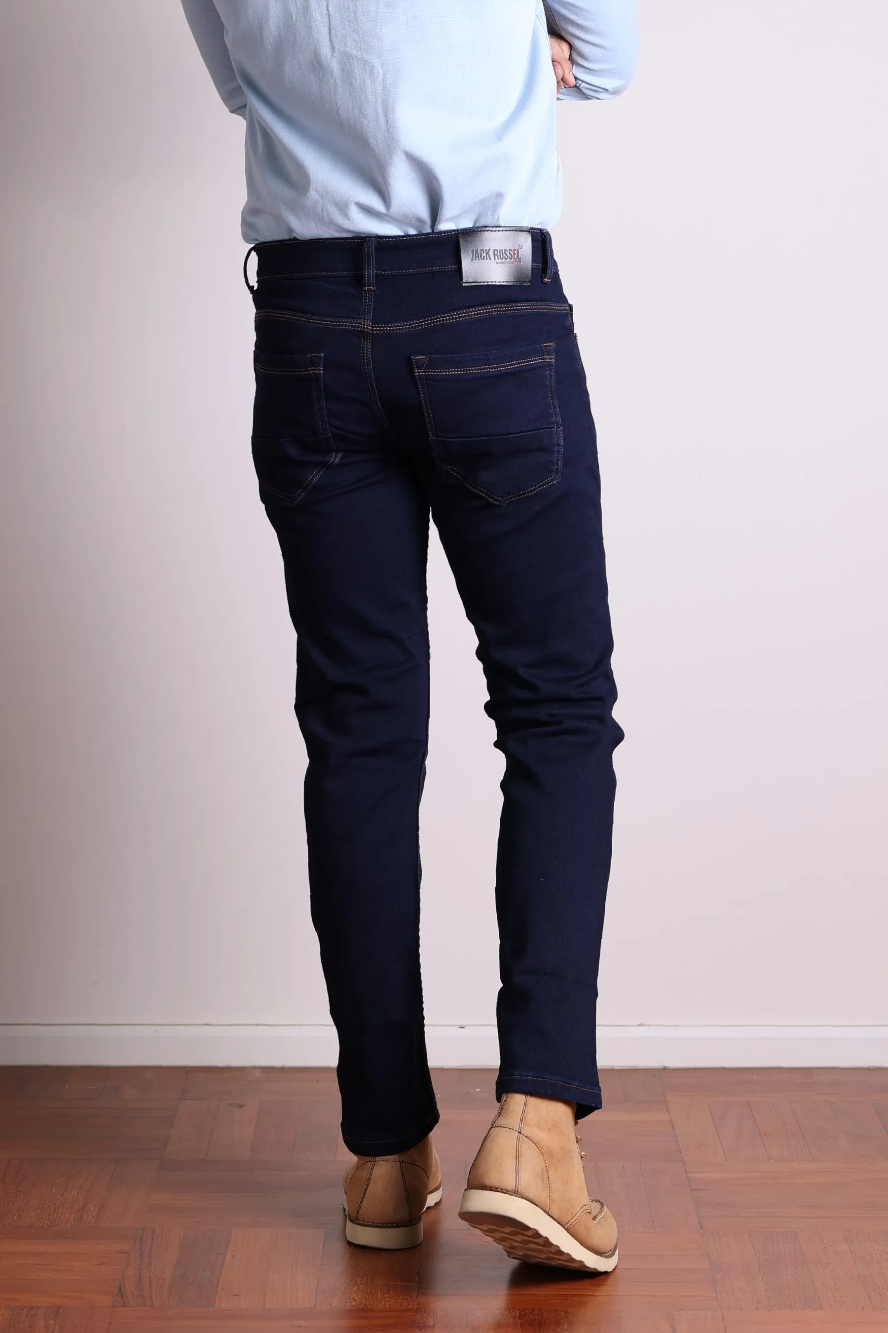 Jack Russel - Men Jeans - Handwerk J-810/DB Slim Fit Deep Blue With Black Blend