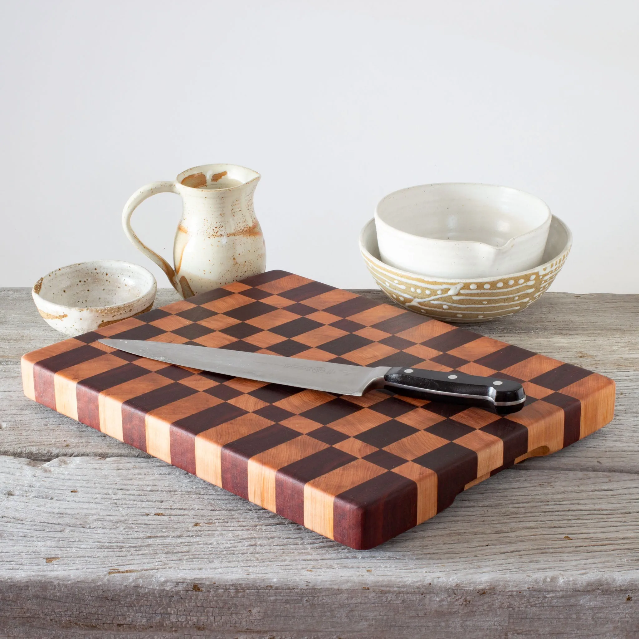 Jarrah & Sassafras Endgrain Cutting Board