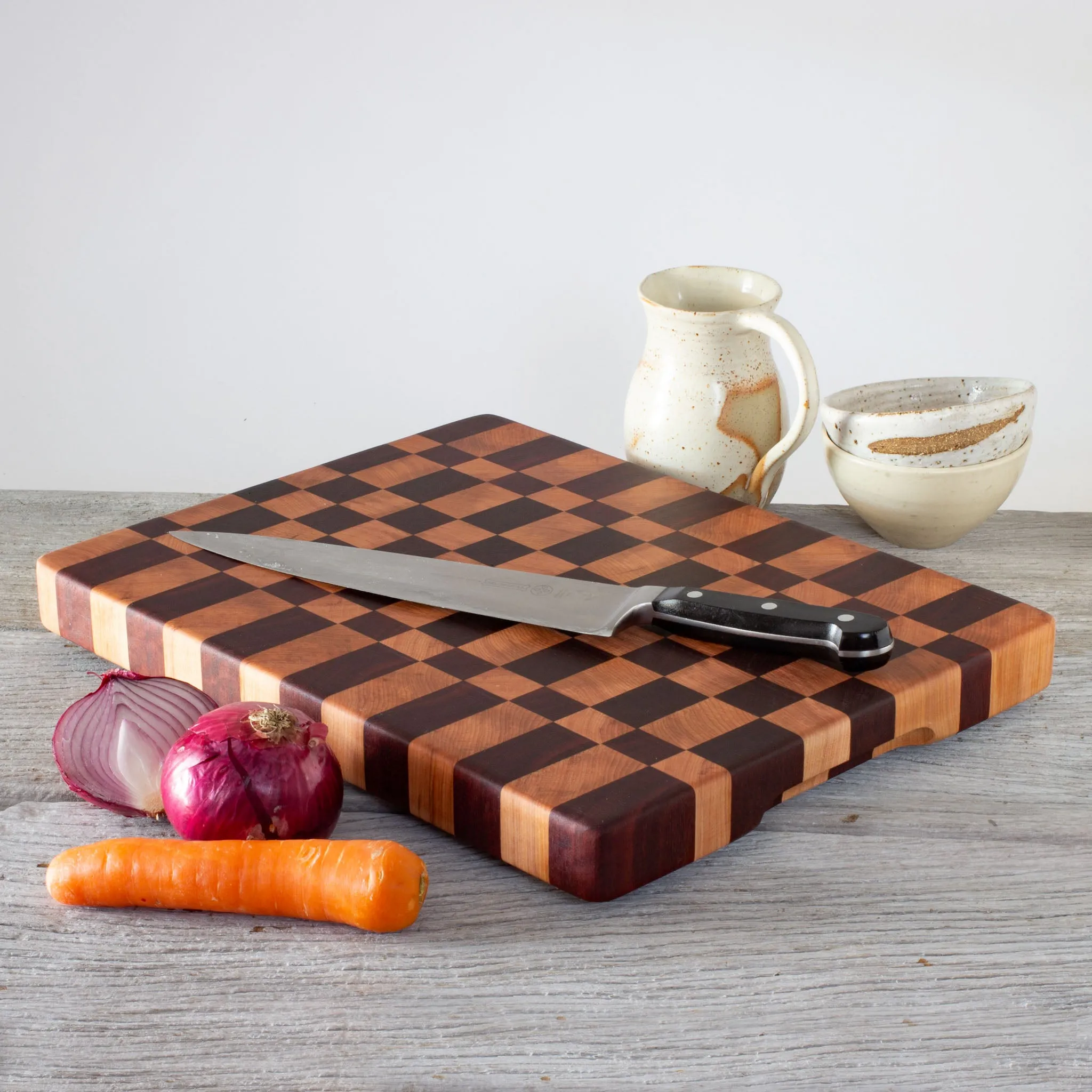 Jarrah & Sassafras Endgrain Cutting Board