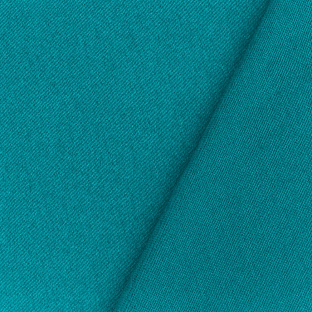 Jewel Tone Turquoise Solid Stretch Cotton Sateen Woven Fabric