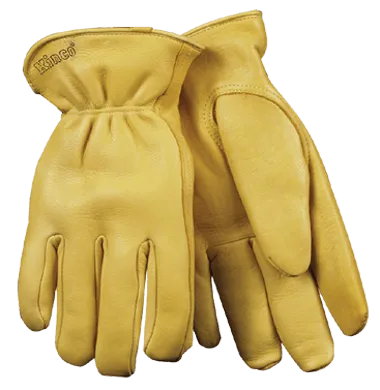 Kinco 90HK Lined Premium Grain Deerskin Keystone Thumb Drivers Gloves (One Dozen)