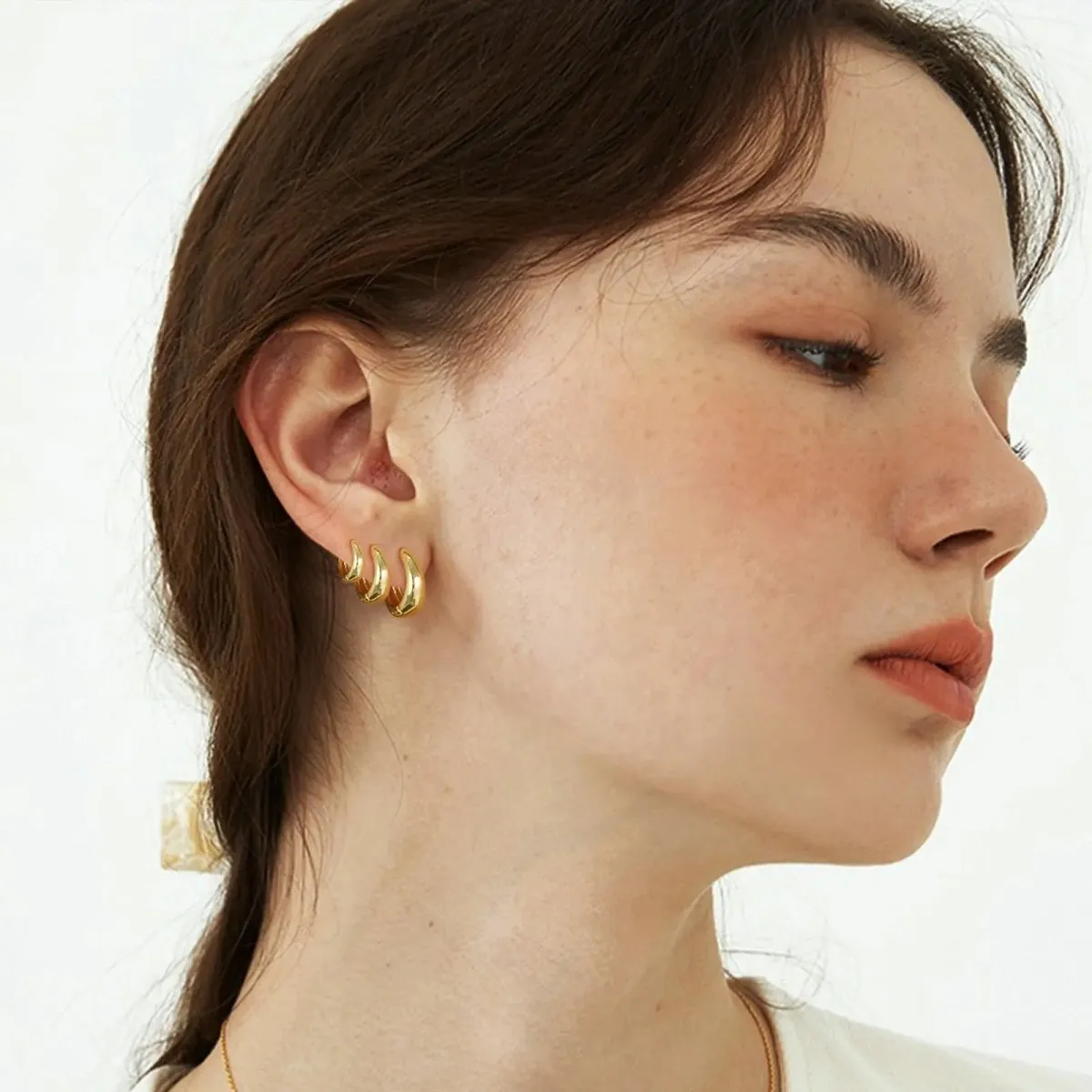 Kyerlyn 14K Gold Plated Small Hoop Earrings