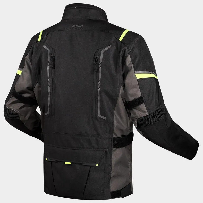 LS2 Narvik Textile Jacket Grey / Black / Hi-Viz Yellow