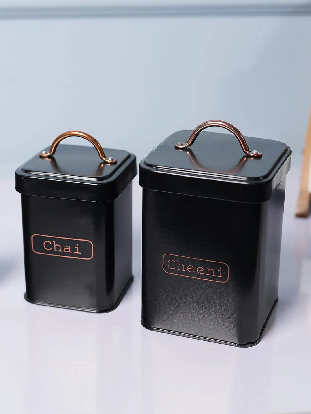 Market99 Black Chai   Chini Jar Set