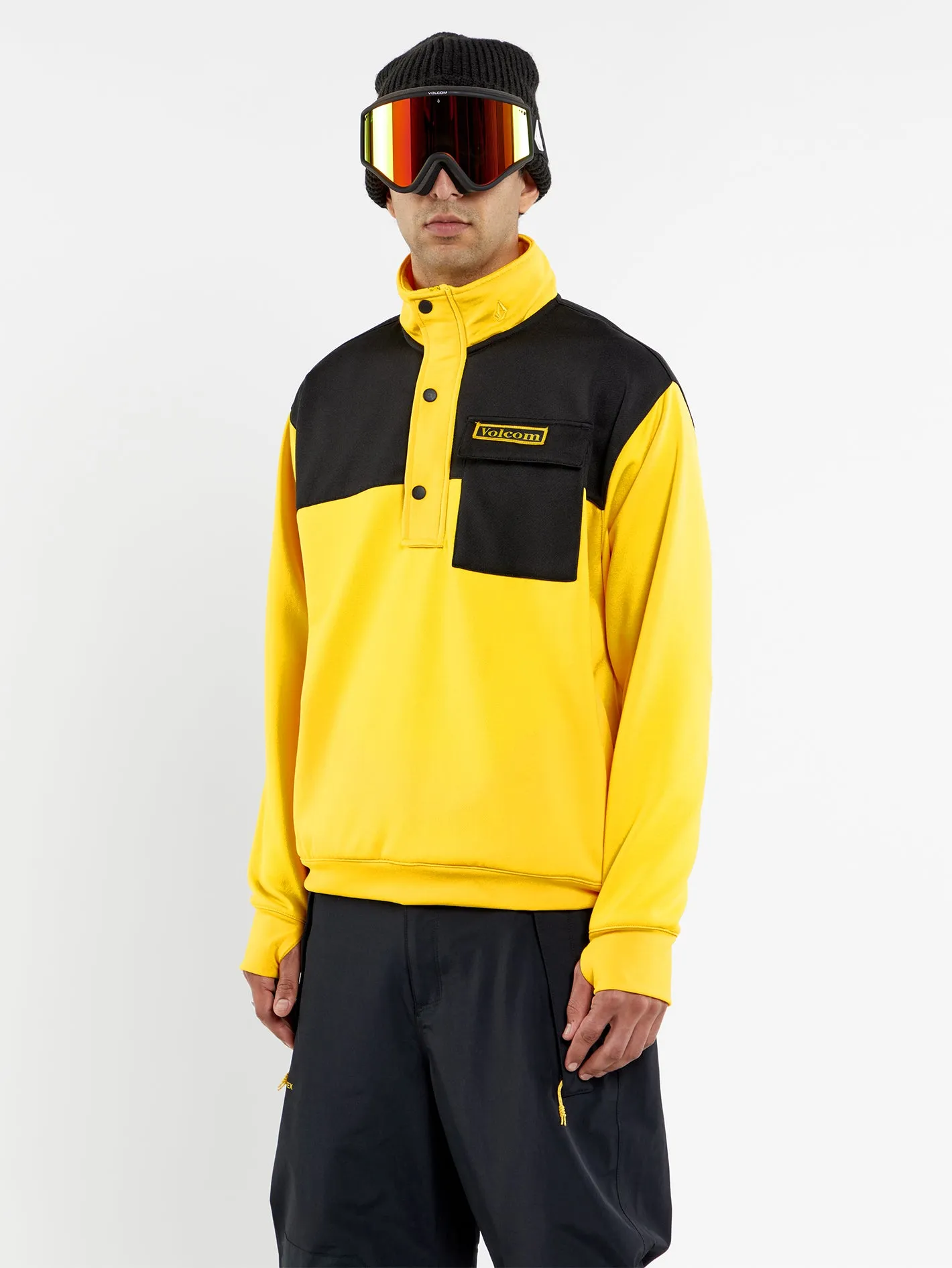 Mens She 2 Pullover Fleece - Bright Yellow