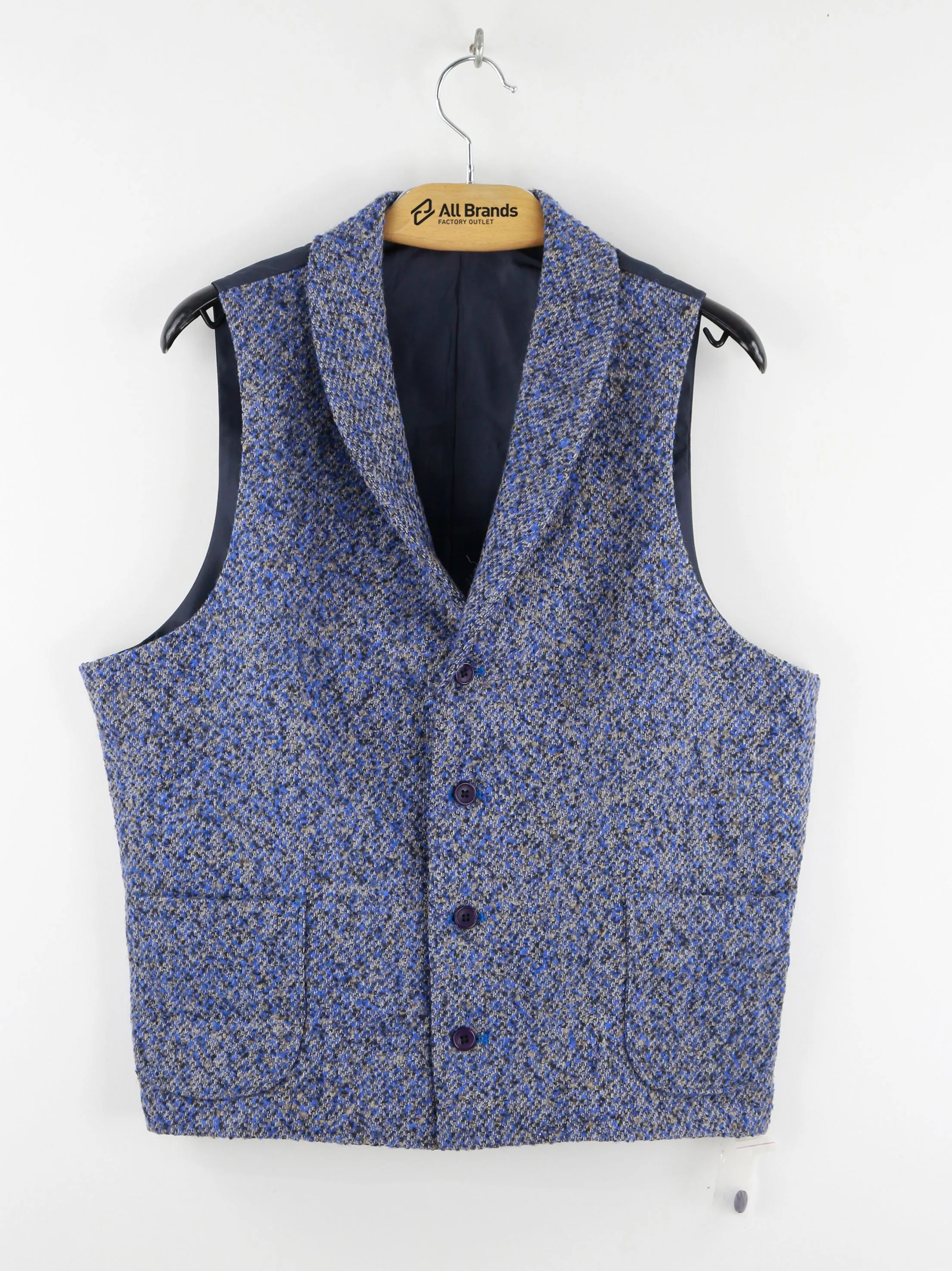 Men's Textured Vests,Blue