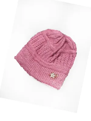 Pink Beanie Winter Cap For Women's/Girls WWC14