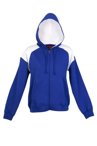 Ramo Ladies/Juniors Shoulder Contrast ZIP Hoodie (FZ33UN)