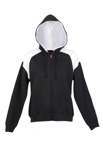 Ramo Ladies/Juniors Shoulder Contrast ZIP Hoodie (FZ33UN)