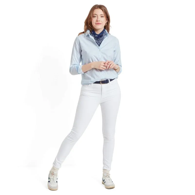 Schoffel Cley Soft Oxford Ladies Shirt - Pale Blue Stripe