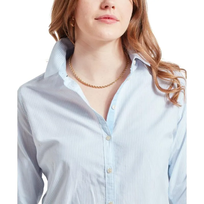 Schoffel Cley Soft Oxford Ladies Shirt - Pale Blue Stripe