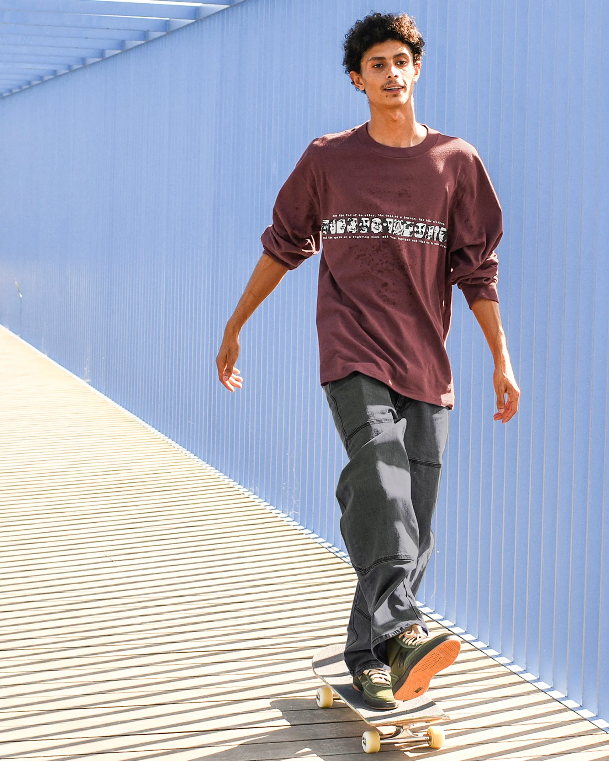 Skate Vitals Remy Long Sleeve Tee 2 - Merlot