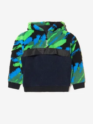 Stella McCartney Boys Fleece Camo Half Zip Hoodie