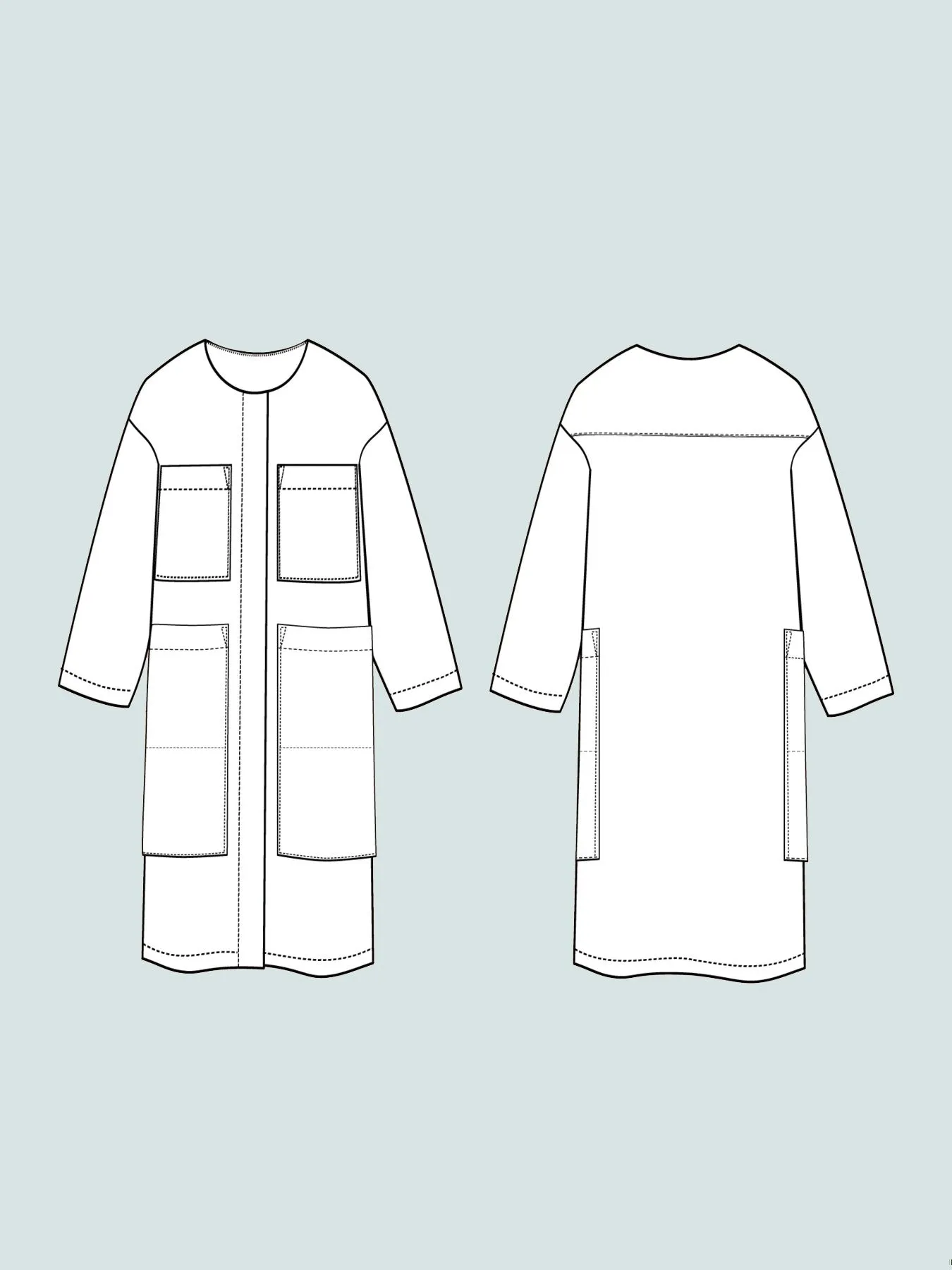 THE ASSEMBLY LINE • Lab Coat Sewing Pattern (XS - L)