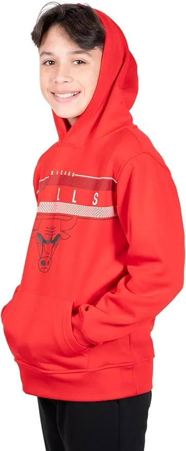 Ultra Game NBA Official Youth  Super Soft Showtime Pullover Hoodie Sweatshirt, Chicago Bulls, Team Color|Chicago Bulls