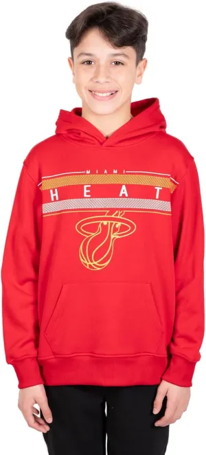 Ultra Game NBA Official Youth  Super Soft Showtime Pullover Hoodie Sweatshirt, Miami Heat, Team Color|Miami Heat