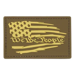 We the People Worn Flag Patch Brown/Tan