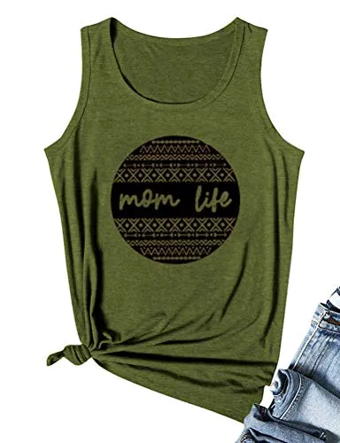 Women Mom Life Tank Top Mom Life Shirt